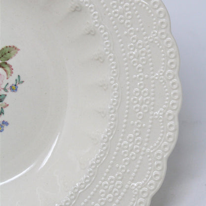 Soup Bowl, Spode Copeland, Billingsley Rose, English Earthenware, Vintage
