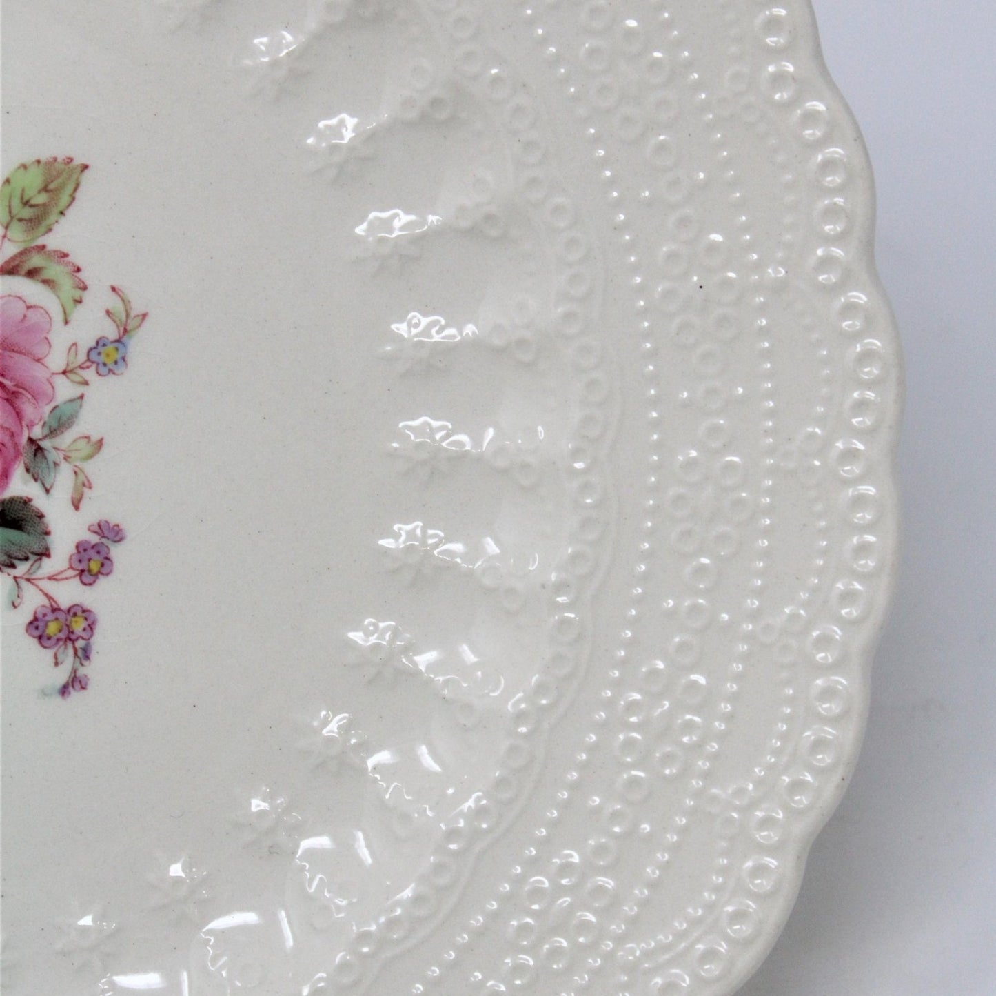Dessert / Salad Plates, Spode Copeland, Billingsley Rose, Earthenware, English Vintage