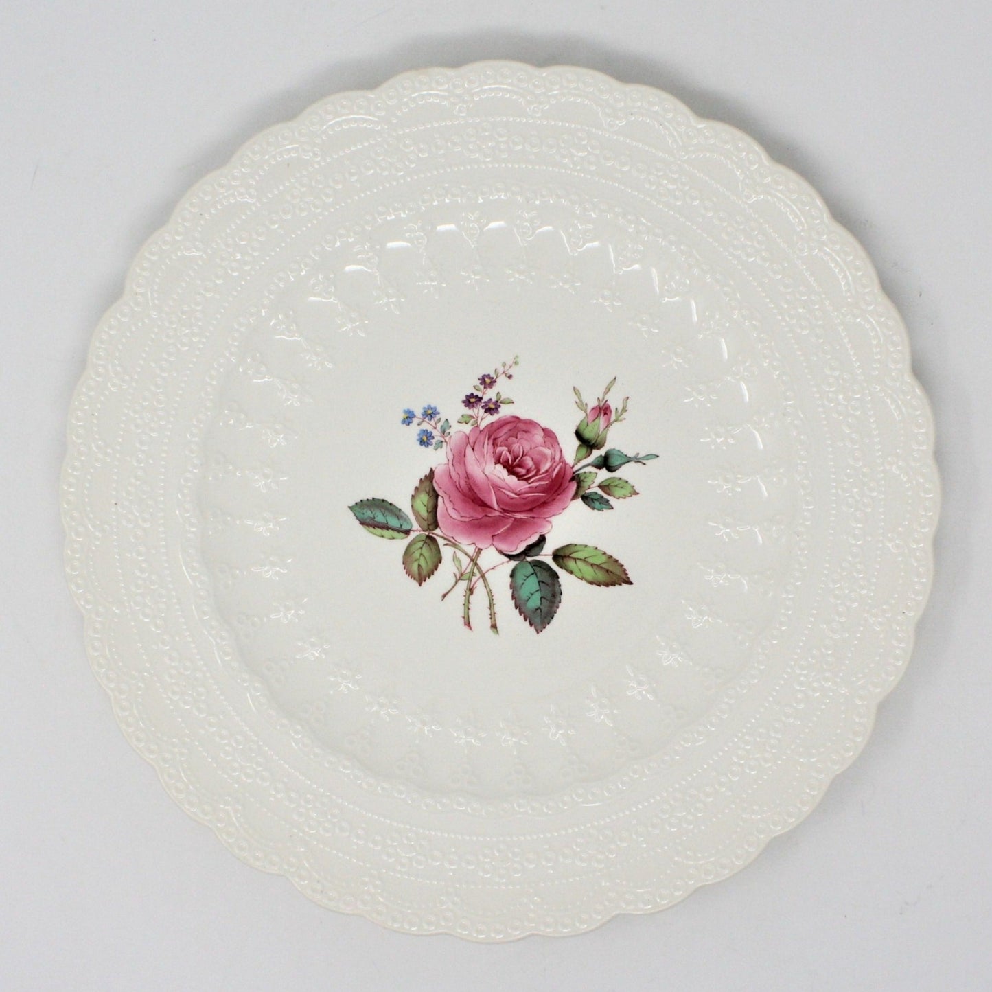 Dinner Plate, Spode Copeland, Billingsley Rose, Earthenware, Vintage 1946