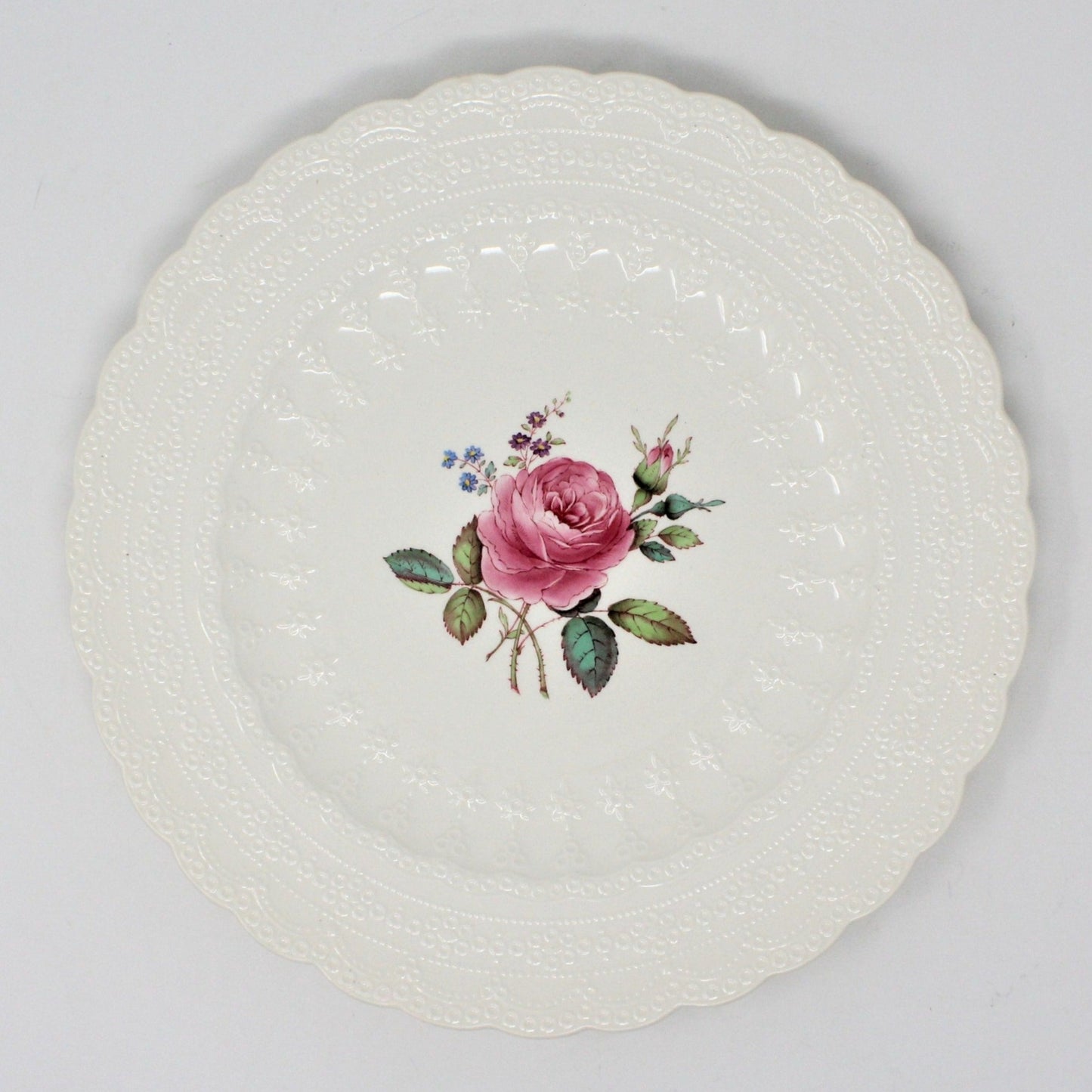 Dinner Plate, Spode Copeland, Billingsley Rose, Earthenware, Vintage 1946
