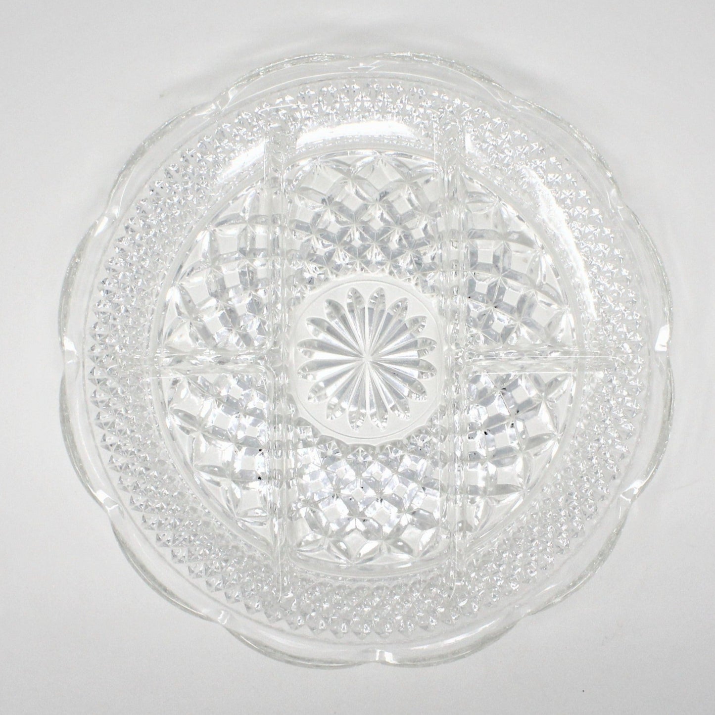 Divided Serving Tray, 5 Part Relish Dish, Anchor Hocking, Wexford, Serving Dish, Vintage