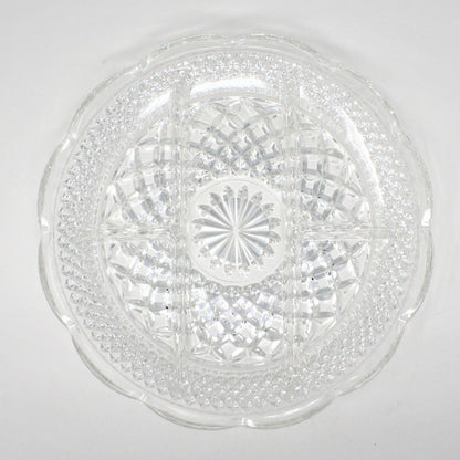 Divided Serving Tray, 5 Part Relish Dish, Anchor Hocking, Wexford, Serving Dish, Vintage