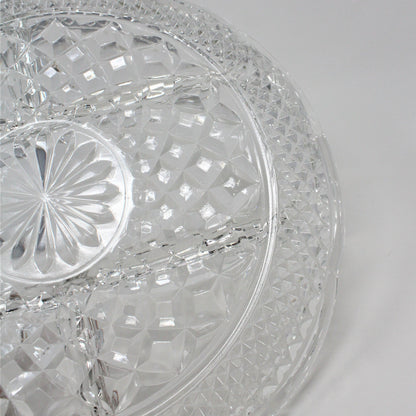 back view of Wexford Divided Serving Plate by Anchor Hocking