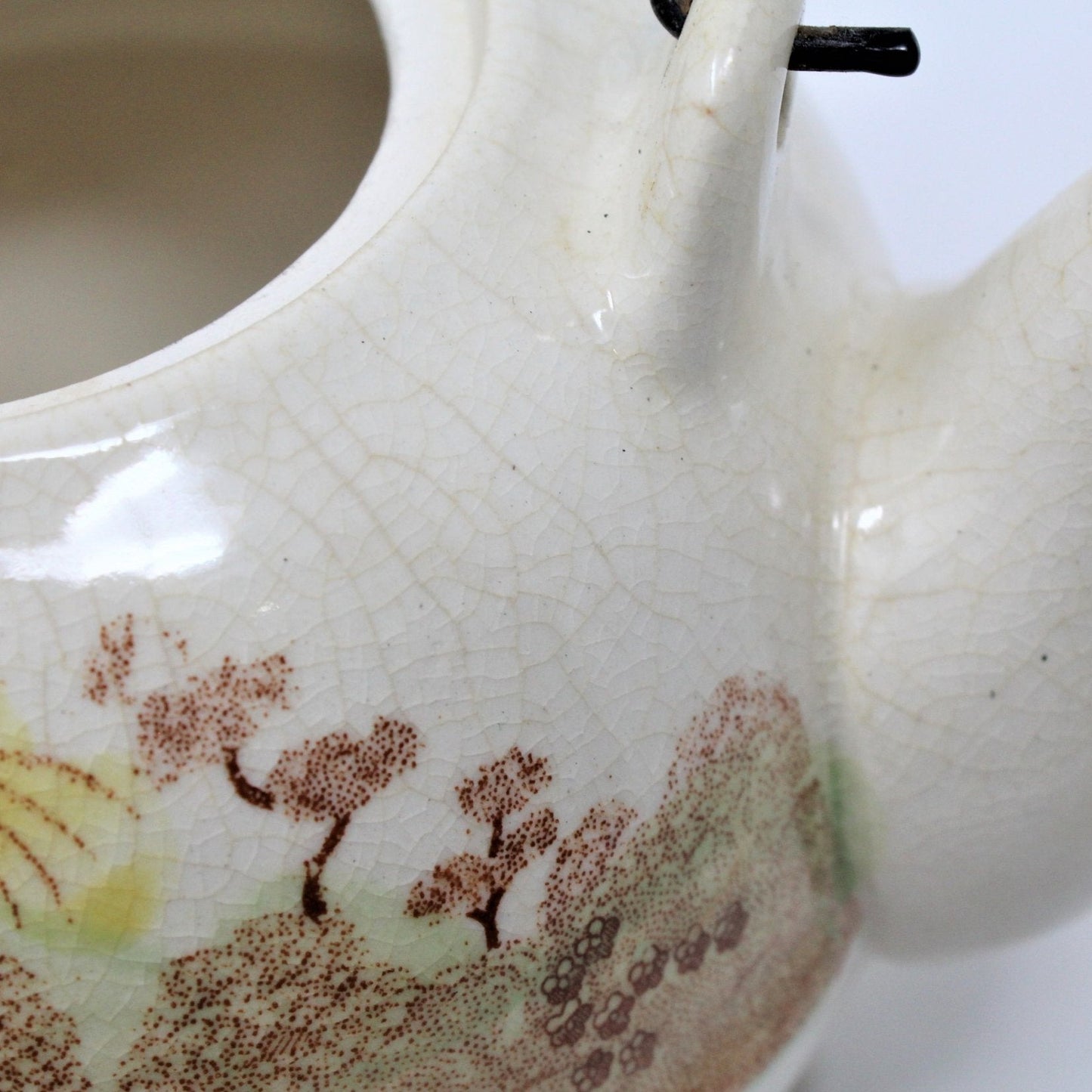 Teapot, Brown & Richie, Oriental Gardens, Brown Transferware, Vintage