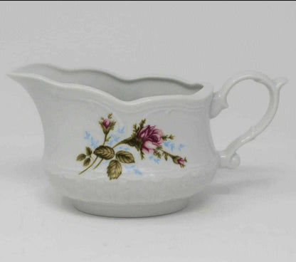 Gravy Boat / Saucière, Wtoctawek, Moss Rose, Poland, Vintage