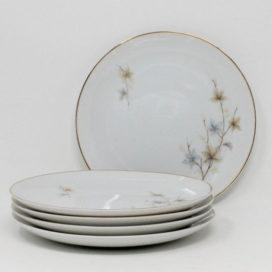 Bread & Butter Plates, Arlen Fine China, Maple Leaf, Set of 5, Vintage Japan