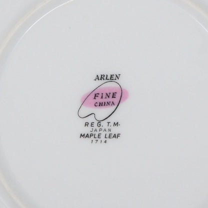 Bread & Butter Plates, Arlen Fine China, Maple Leaf, Set of 5, Vintage Japan