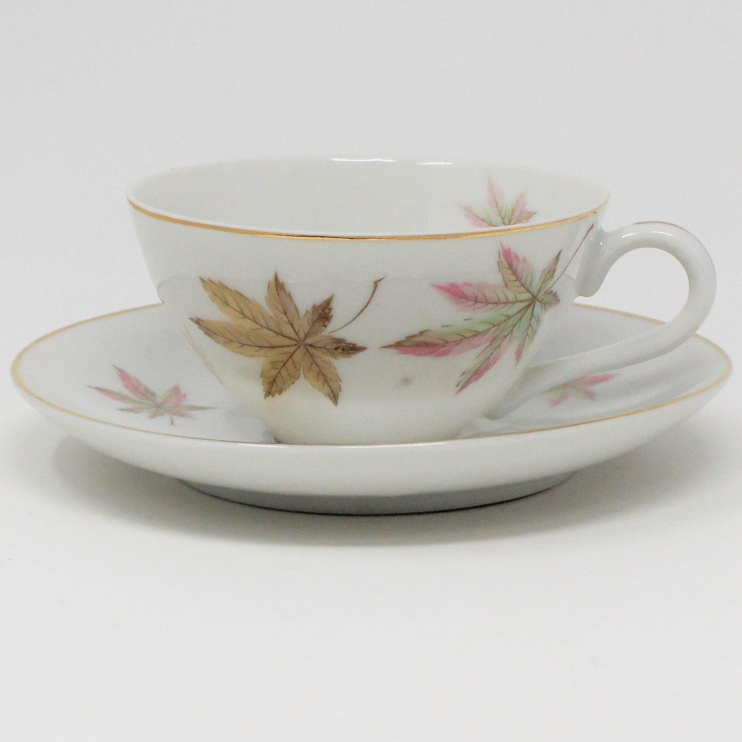 Teacup and Saucer, Royal Ming, Leaves Pattern, Vintage