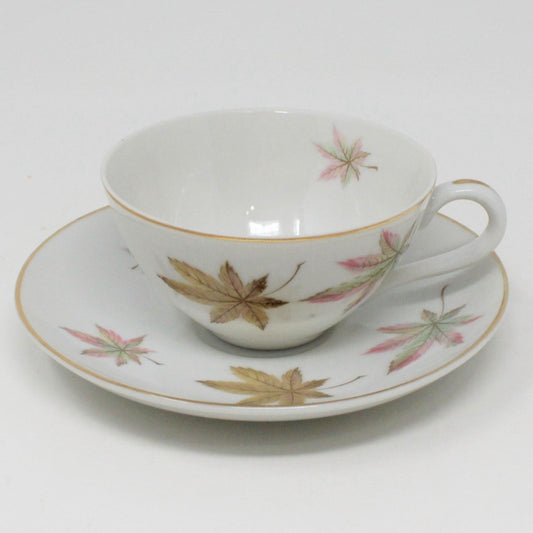 Teacup and Saucer, Royal Ming, Leaves Pattern, Vintage