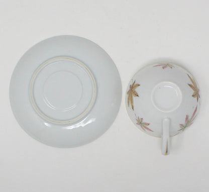 Teacup and Saucer, Royal Ming, Leaves Pattern, Vintage