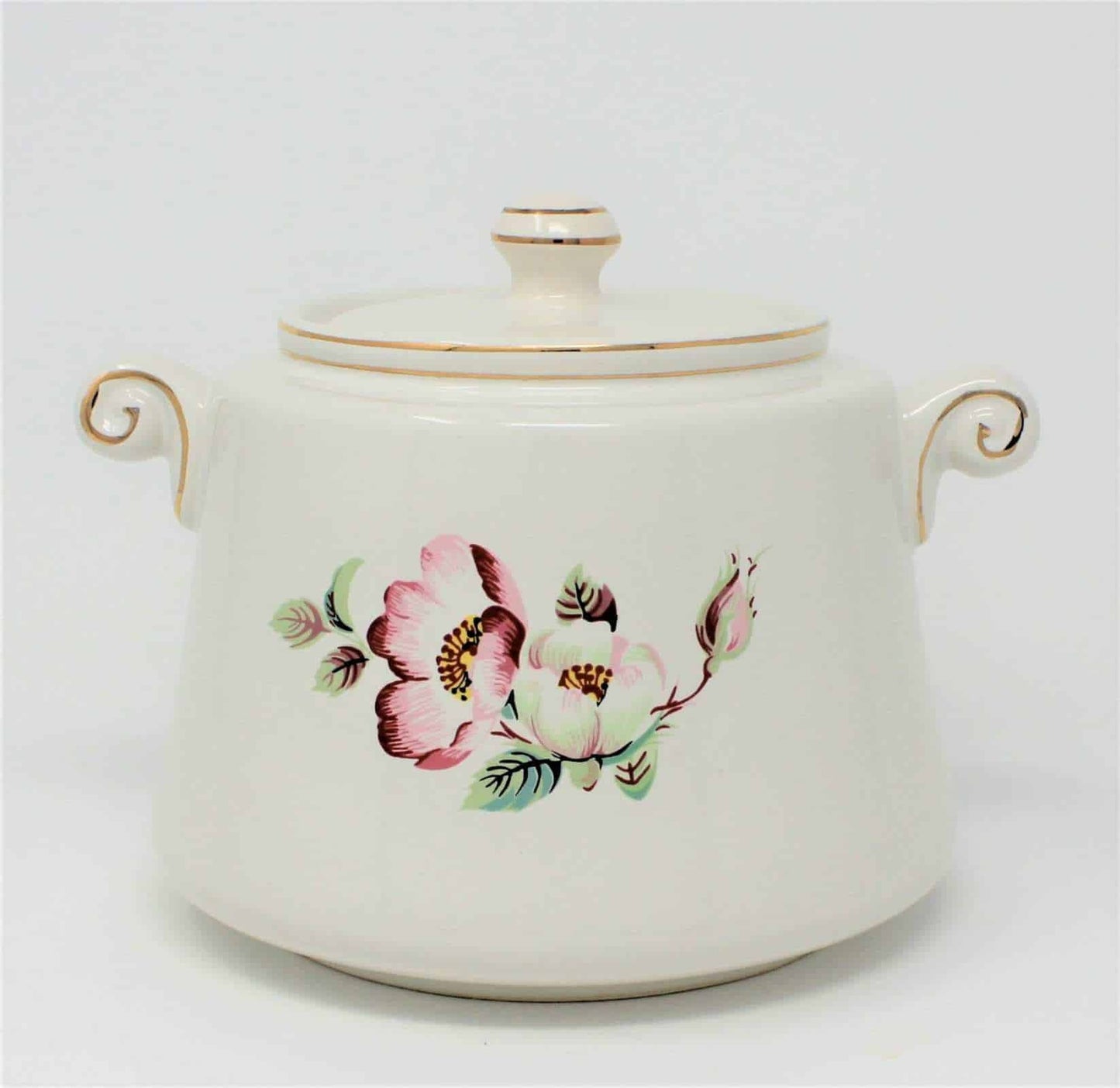 Canister, House of Webster, Briar Rose / Dogwood, Ceramic, Vintage