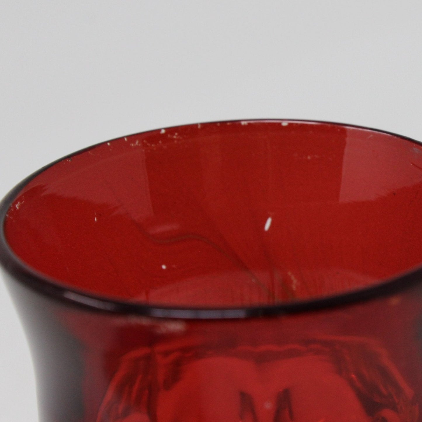 Cordial, Adams Glass, King's Crown (Thumbprint) Ruby-Flashed, Antique