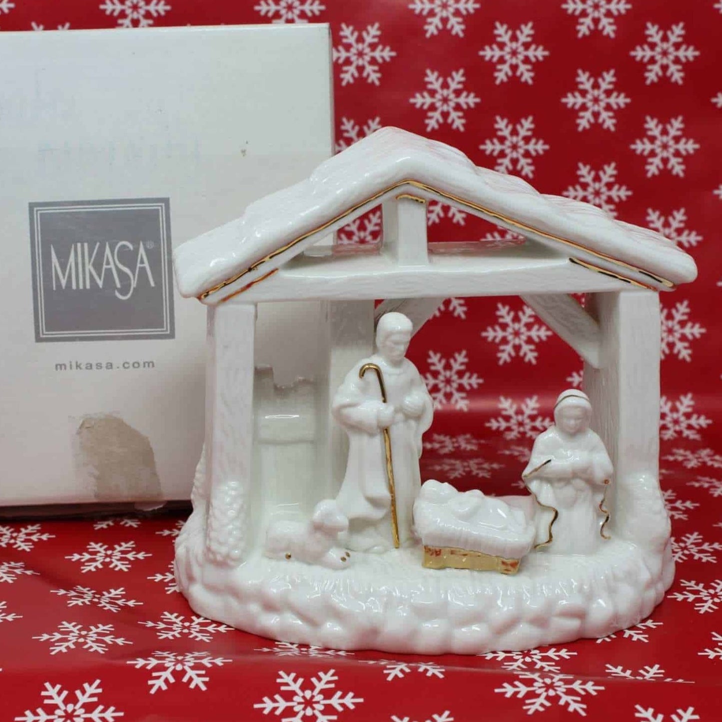 Candle Holder, Mikasa, Holiday Elegance Nativity Creche, Porcelain, 2001