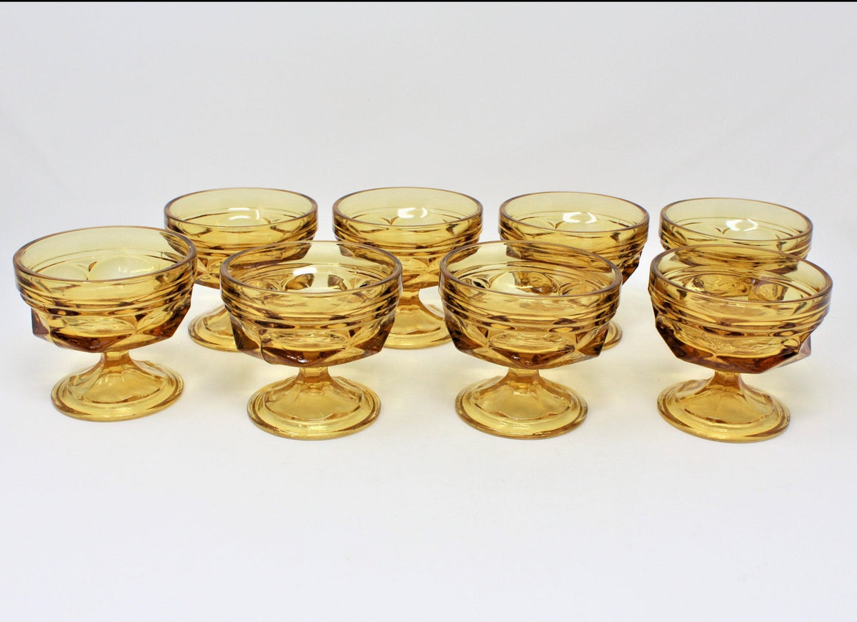 IMG_1052-scaled.jpg?v=  Set Of 8 Anchor Hocking Champagne Sherbert Standard Glass Cut Grape #3 Stem #736 main image 0
