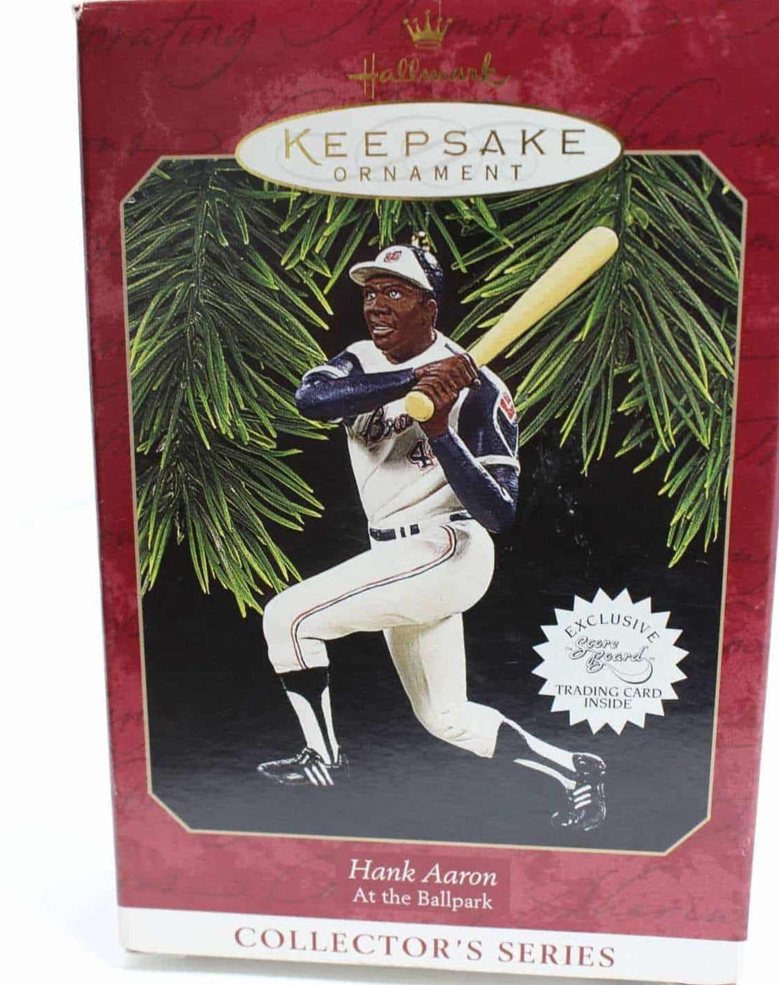 Ornament, Hallmark, At The Ballpark Series, Hank Aaron, 1997