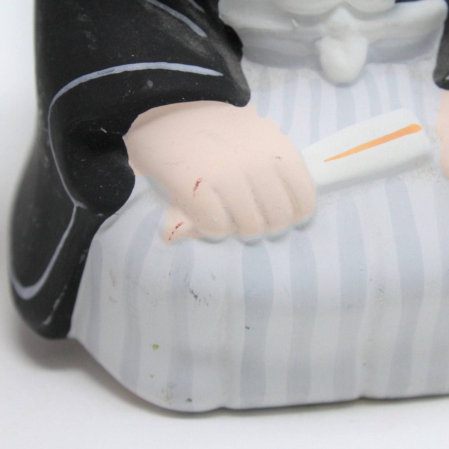 Figurine, Hakata Doll, Bride and Groom, Unglazed Pottery, Japan, Vintage