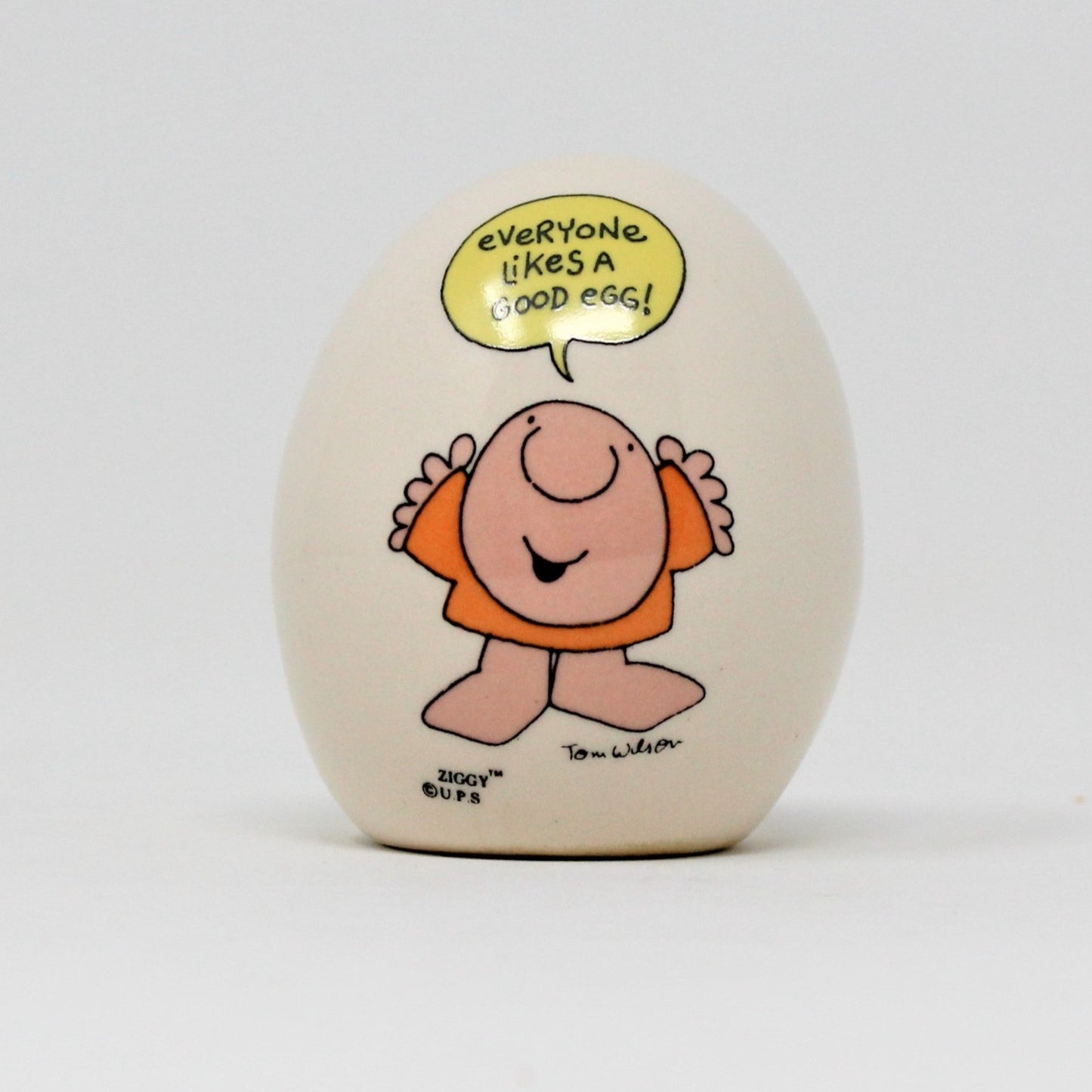 Egg, Ziggy, Everyone Likes a Good Egg, Vintage Collectible, Ceramic