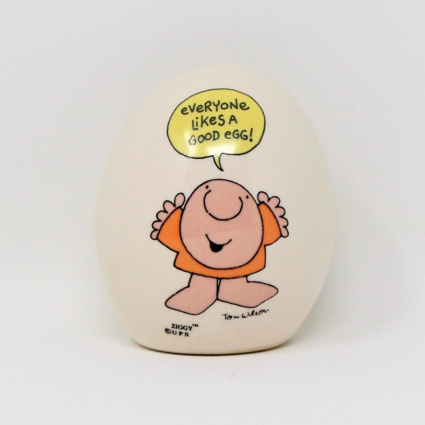 Egg, Ziggy, Everyone Likes a Good Egg, Vintage Collectible, Ceramic