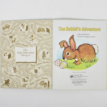 Children's Book, Little Golden Book, The Rabbit's Adventure, Hardcover, Vintage 1978