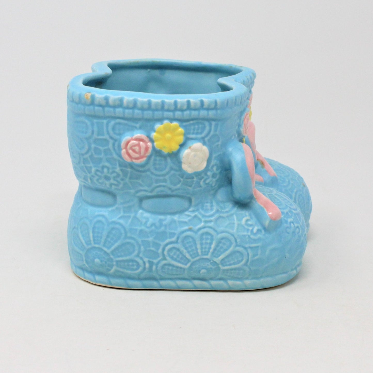 Planter / Baby Nursery, Nancy Pew, Booties, Vintage Japan