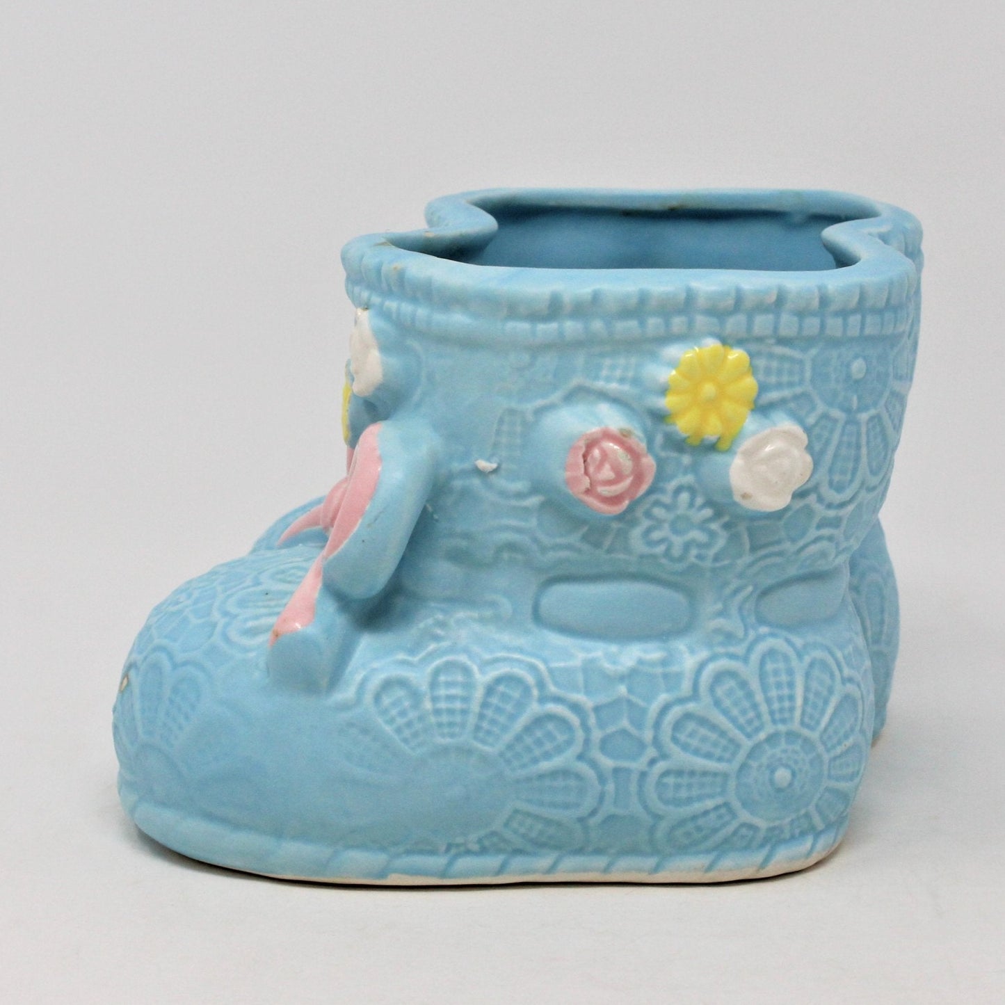 Planter / Baby Nursery, Nancy Pew, Booties, Vintage Japan