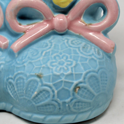 Planter / Baby Nursery, Nancy Pew, Booties, Vintage Japan
