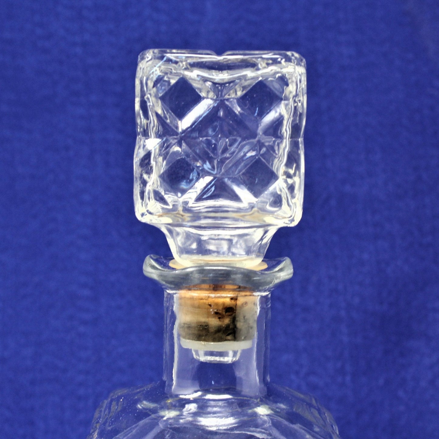 Decanter with Stopper, Seagram 7 Crown, Diamonds, Thatcher, Vintage 1962