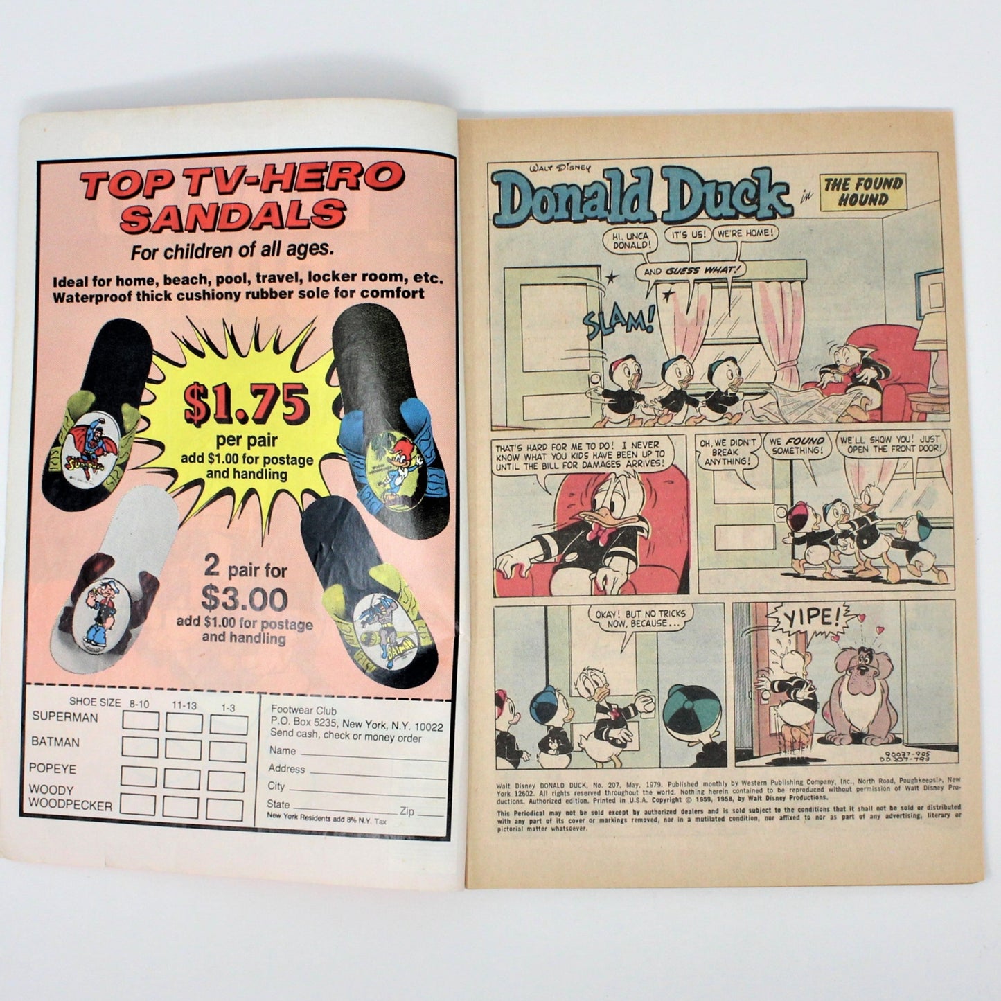 Comic Book, Gold Key, Walt Disney, Donald Duck #207, Vintage 1979