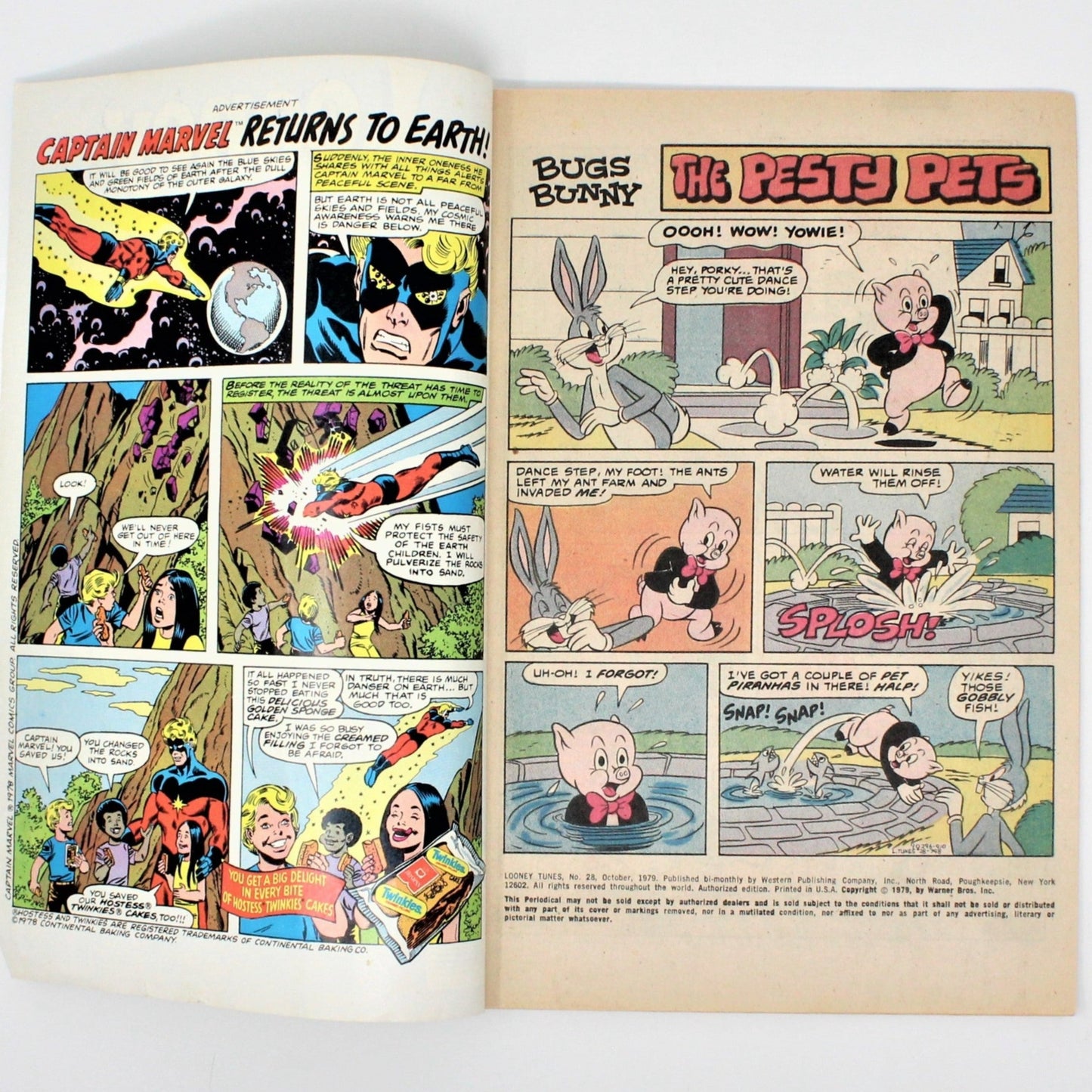 Comic Book, Gold Key, Looney Tunes, Bugs Bunny #28, Vintage 1979
