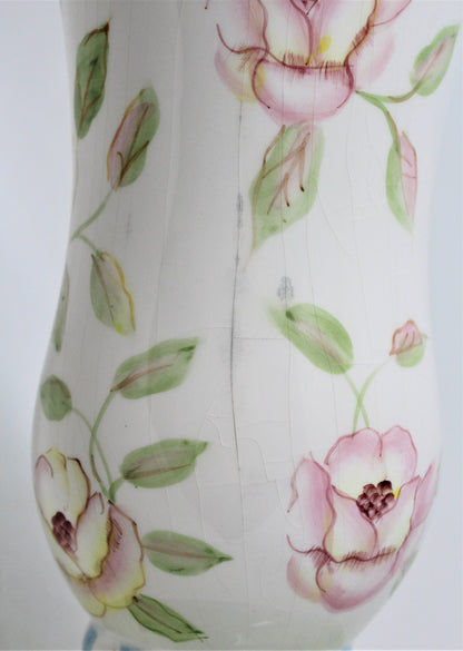 Vase, FTD, Tracy Porter Design, Pastel Florals, Ceramic, 2001