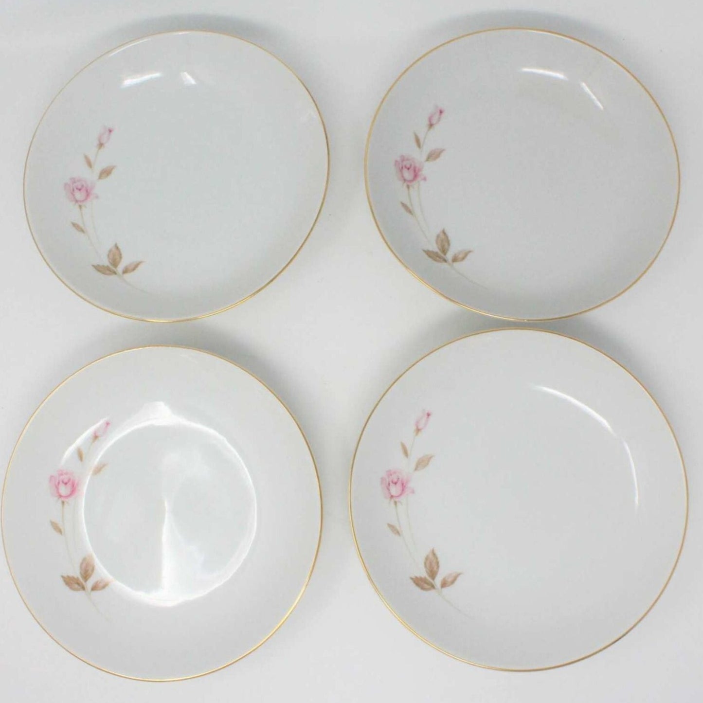 Soup / Salad Bowls, Style House, Reverie, Pink Roses, Set of 4, Vintage
