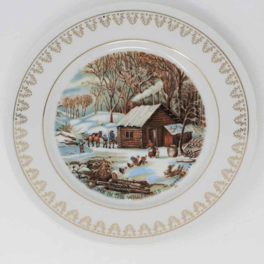 Decorative Plate, Currier & Ives, Roy Thomas, A Home in the Wilderness, Vintage