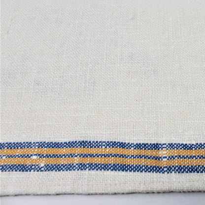 Tea Towels / Fingertip Towels, Embroidered Teapot, Blue and Yellow, Vintage Linen