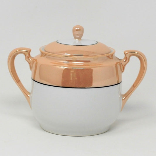 Sugar Bowl with Lid, Noritake Morimura, Lusterware Hand Painted, Vintage