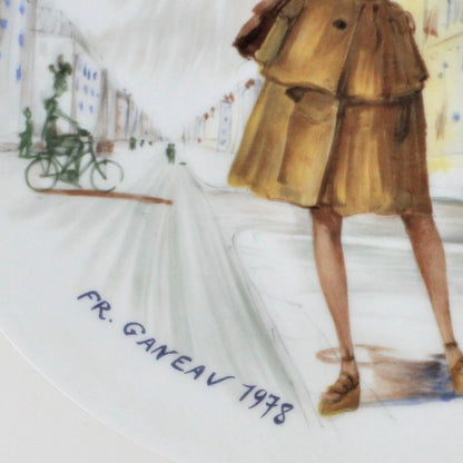 Decorative Plate, D'Arceau Limoges, F Ganeau Les Femmes du Siecle - Women of The Century, Helene L'Intrepide, Vintage 1978