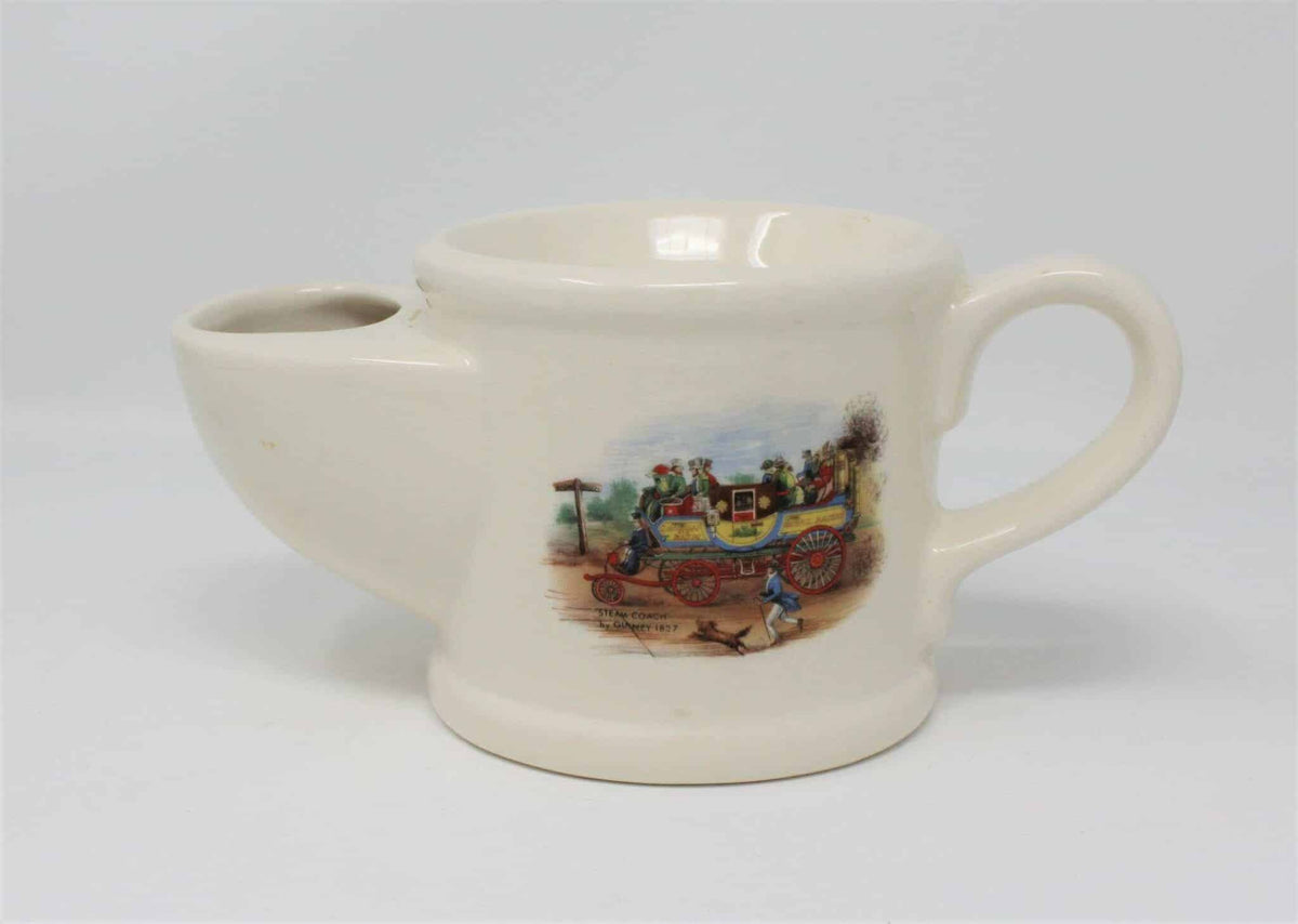 Shaving Mug / Scuttle: Wade Ceramics, Steam Roller by Aveling, Transfer Print, England, Vintage 1960s - SOLD