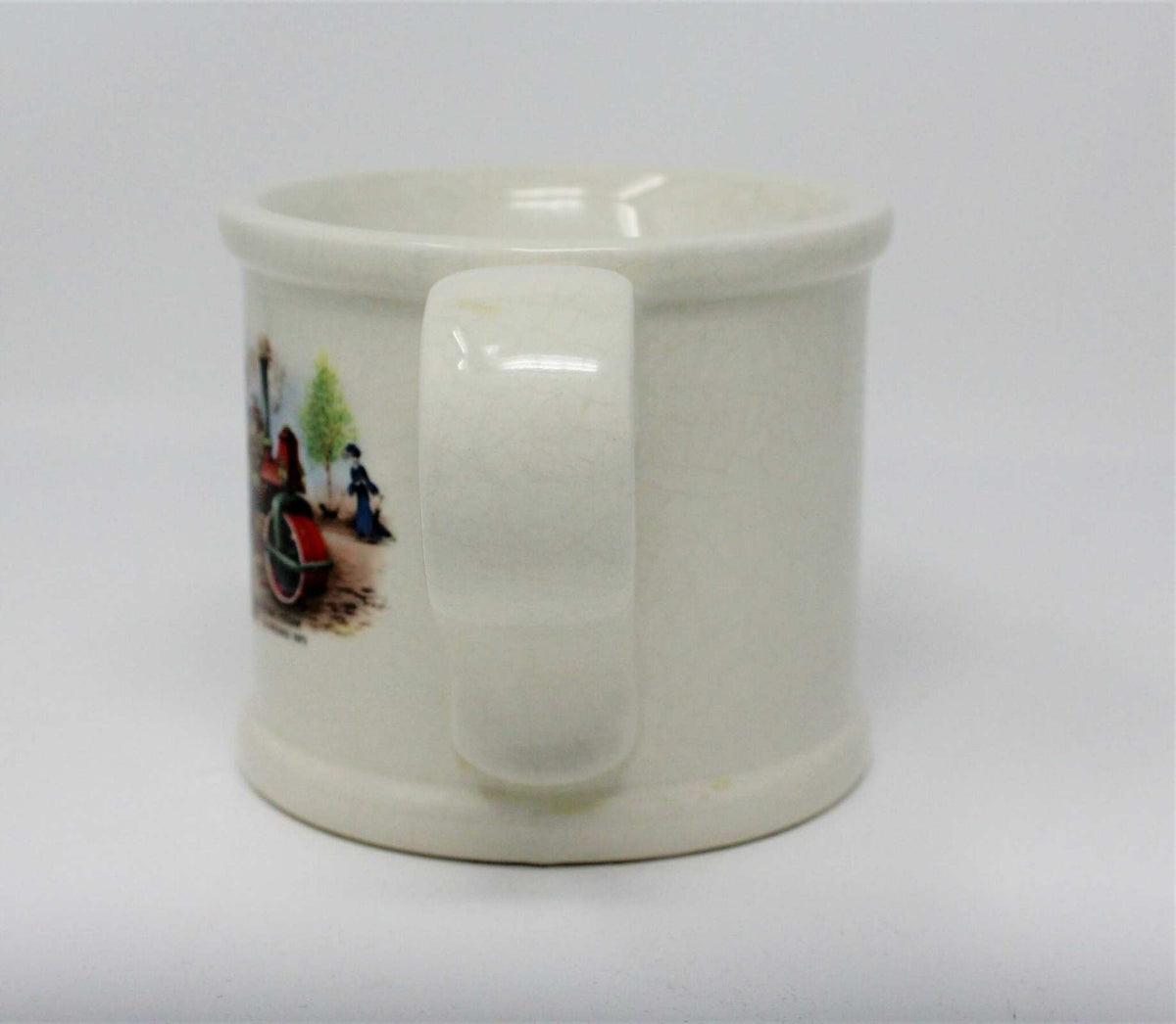 Shaving Mug / Scuttle: Wade Ceramics, Steam Roller by Aveling, Transfer Print, England, Vintage 1960s - SOLD