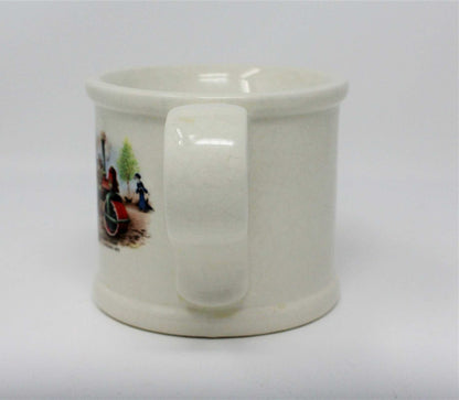 Shaving Mug / Scuttle: Wade Ceramics, Steam Roller by Aveling, Transfer Print, England, Vintage 1960s - SOLD