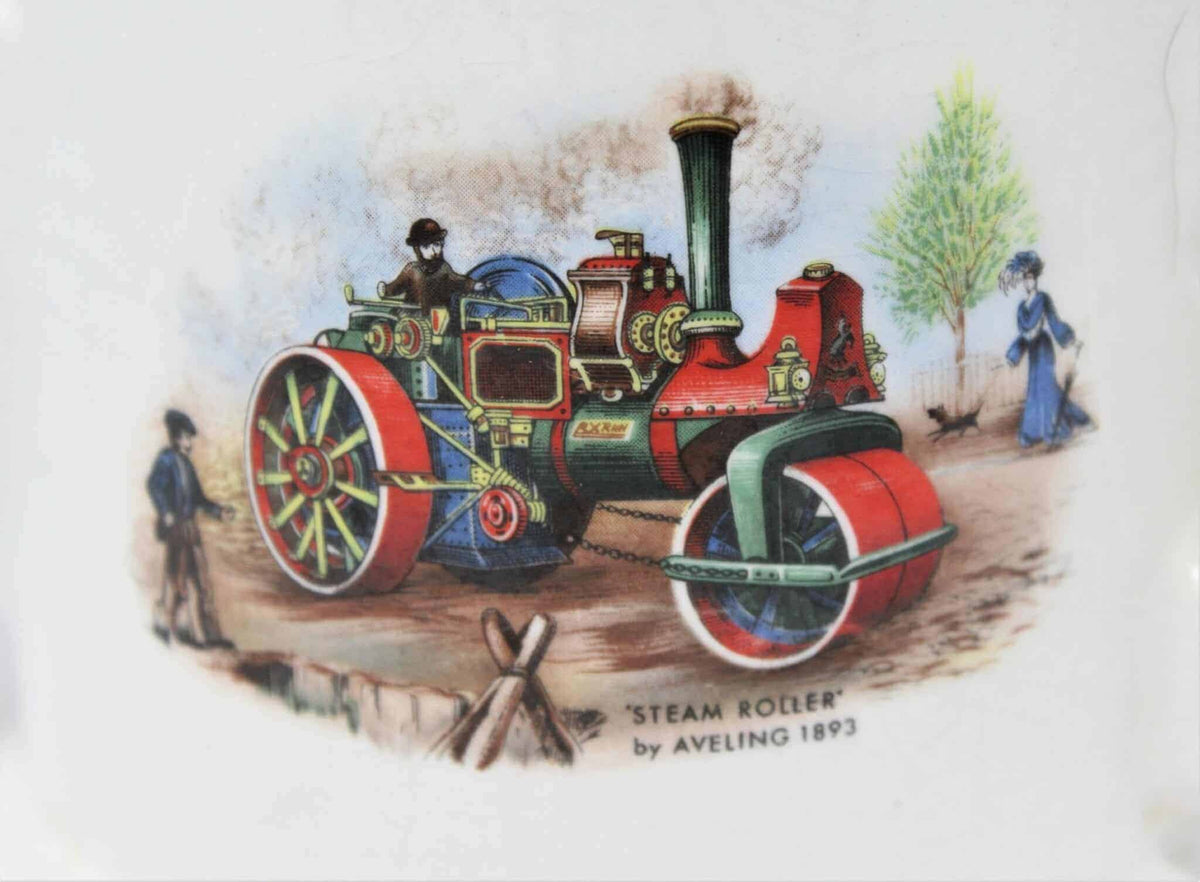 Shaving Mug / Scuttle: Wade Ceramics, Steam Roller by Aveling, Transfer Print, England, Vintage 1960s - SOLD