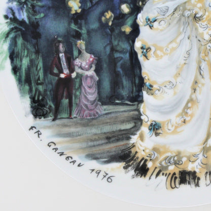 Decorative Plate, D'Arceau Limoges, F Ganeau Les Femmes du Siecle - Women of The Century, Sarah En Tournure, Vintage 1976