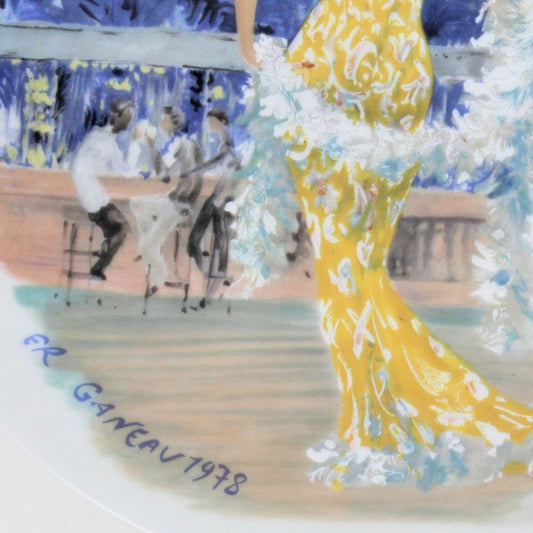 Decorative Plate, D'Arceau Limoges, F Ganeau Les Femmes du Siecle - Women of The Century, Marlene la Vamp la Femme Sophistiquee, Vintage 1978
