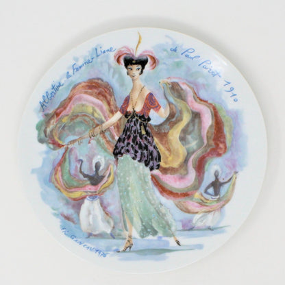 Decorative Plate, D'Arceau Limoges, F Ganeau Les Femmes du Siecle - Women of The Century, Albertine La Femme Liane, Vintage 1976
