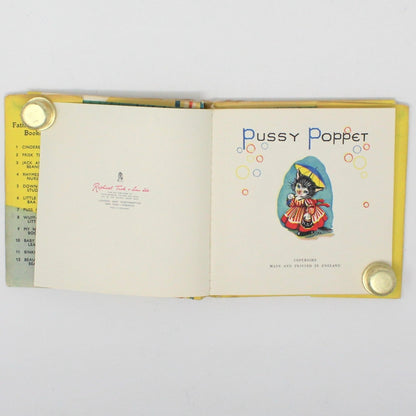 Children's Book, Father Tuck Little Books, Pussy Poppet, Hardcover, Vintage 1950's RARE