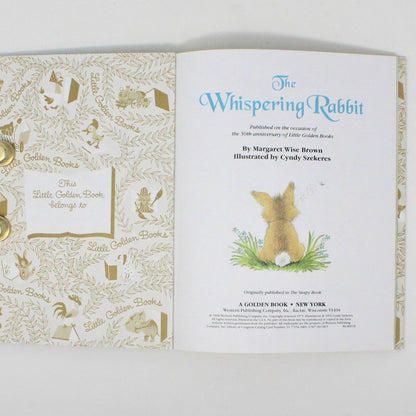 Children's Book, Little Golden Book, The Whispering Rabbit, Hardcover, Vintage 1992