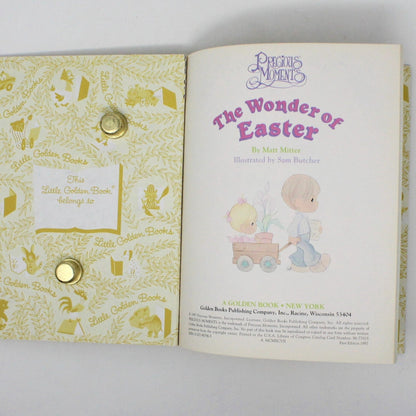 Children's Book, Little Golden Book, Precious Moments, The Wonder of Easter, Hardcover, First Edition 1997