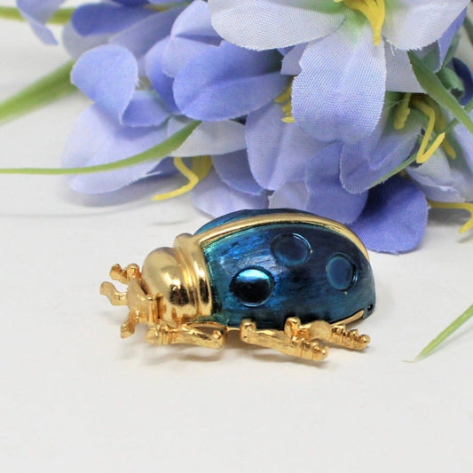Pendant, Elizabeth Arden, Love Bug, Scarab-Beetle Shaped Perfume Locket, Vintage, SOLD