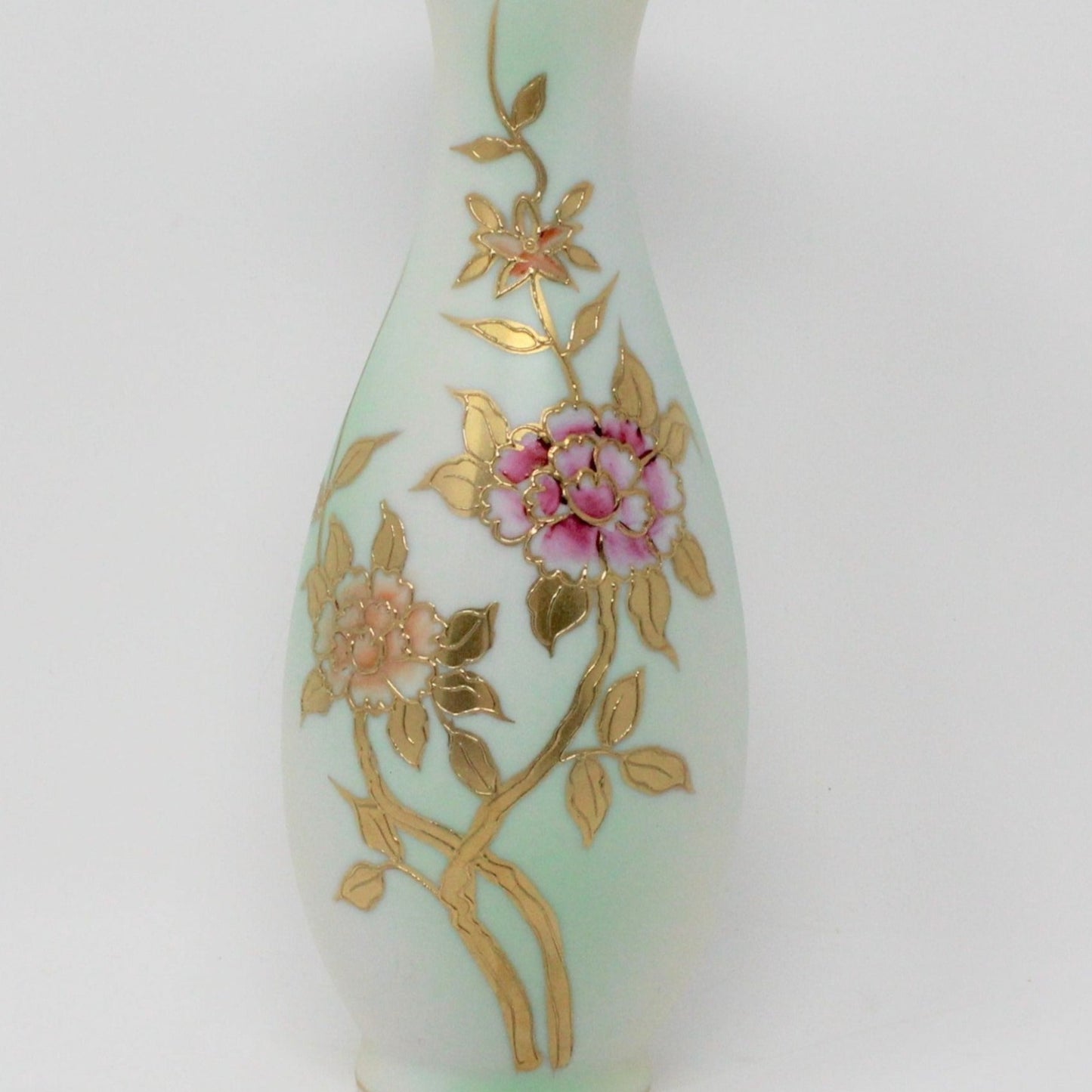 Bud Vase, Ucagco, Hand Painted Carnations, Moriage, Japan, Vintage
