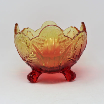 Bowl, Jeannette Glass, Lombardi Bowl, Amberina, Vintage