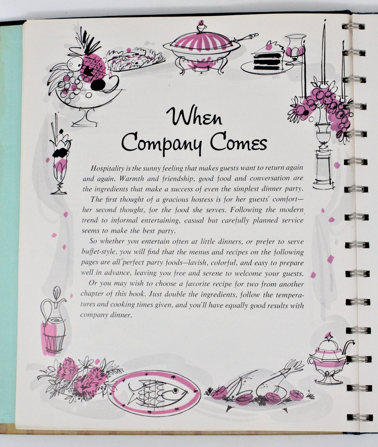 Book, Betty Crocker's New Dinner for Two Cookbook, Hardcover, Vintage 1971