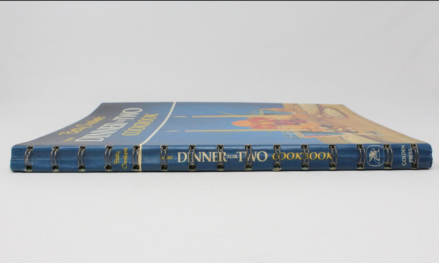 Book, Betty Crocker's New Dinner for Two Cookbook, Hardcover, Vintage 1971